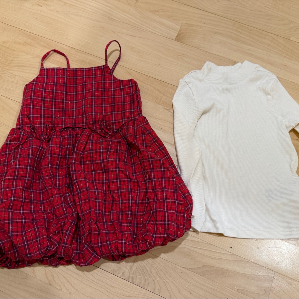 Old Navy Red Plaid Kids Dress